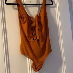 &Other Stories Orange One Piece Swim Suit